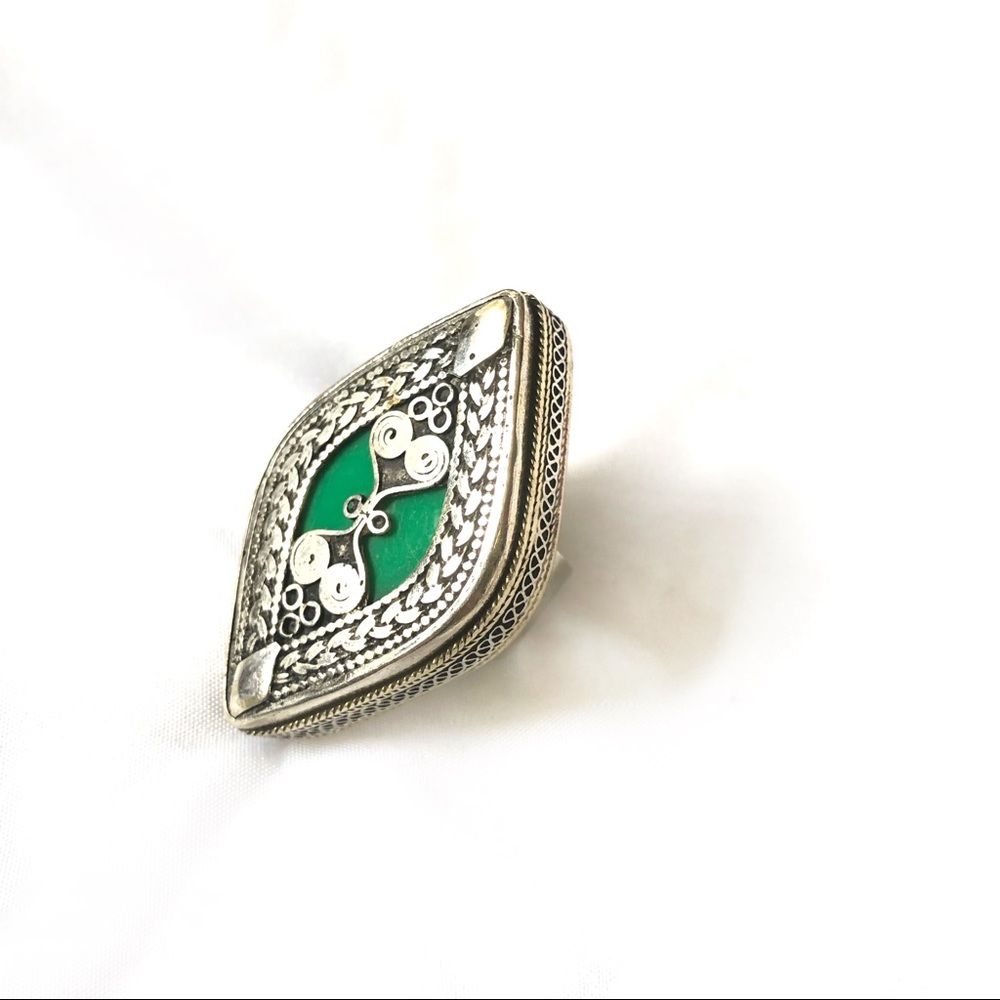 Boho Afghani Statement Ring Nwot - image 1